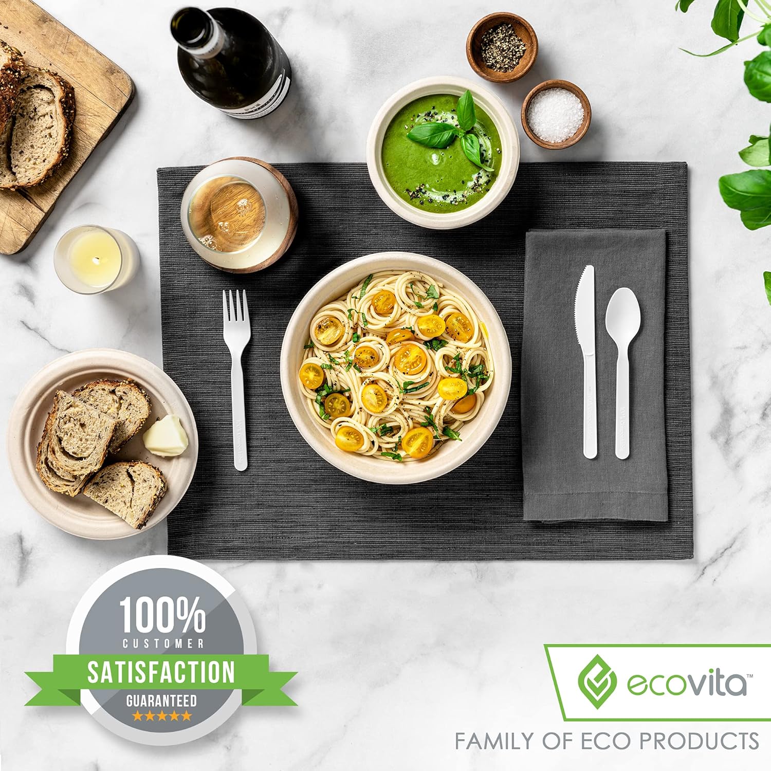 Ecovita 16oz Compostable Bowls - Hình 2