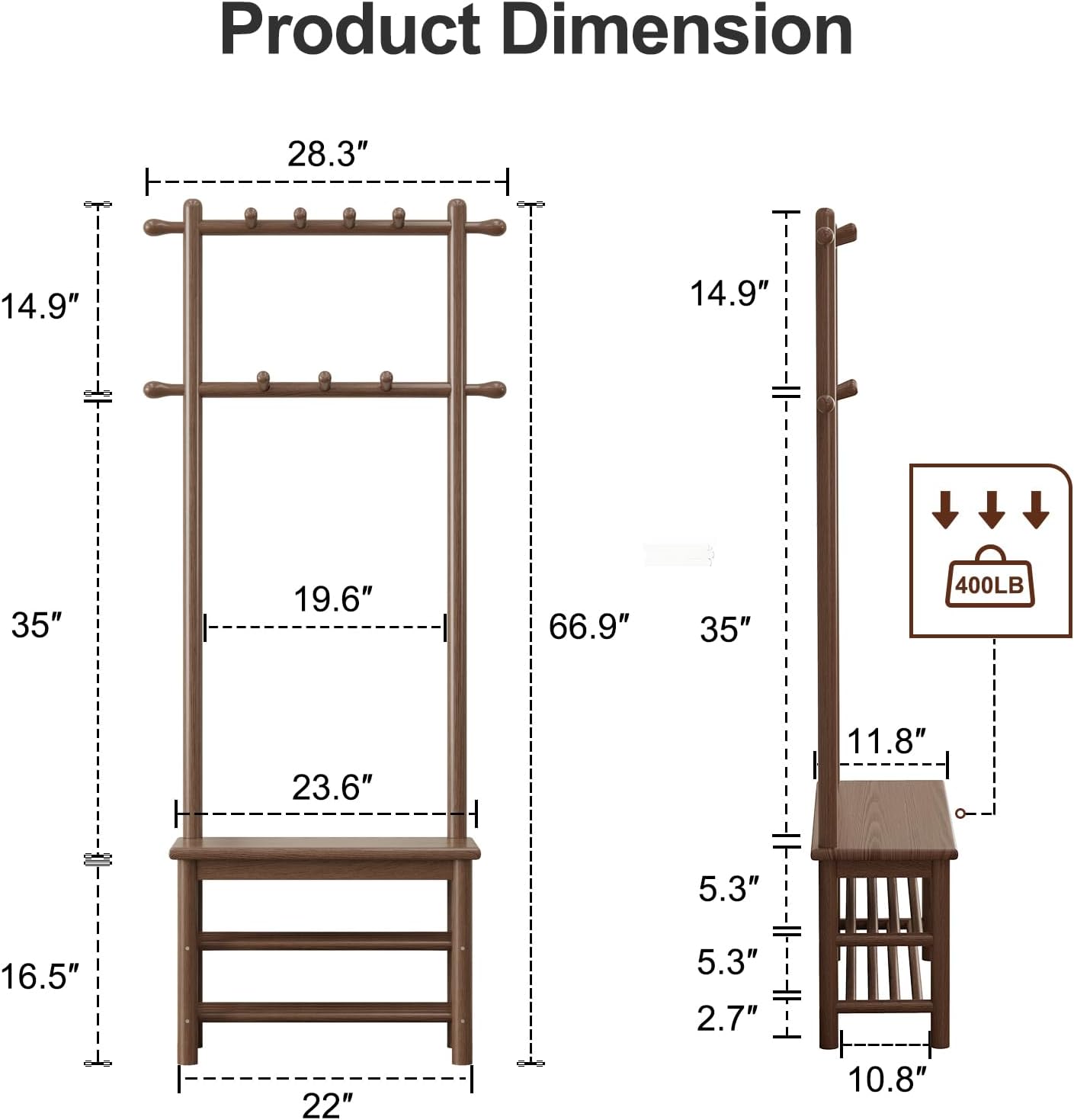 Walnut Finish Hall - Hình 2