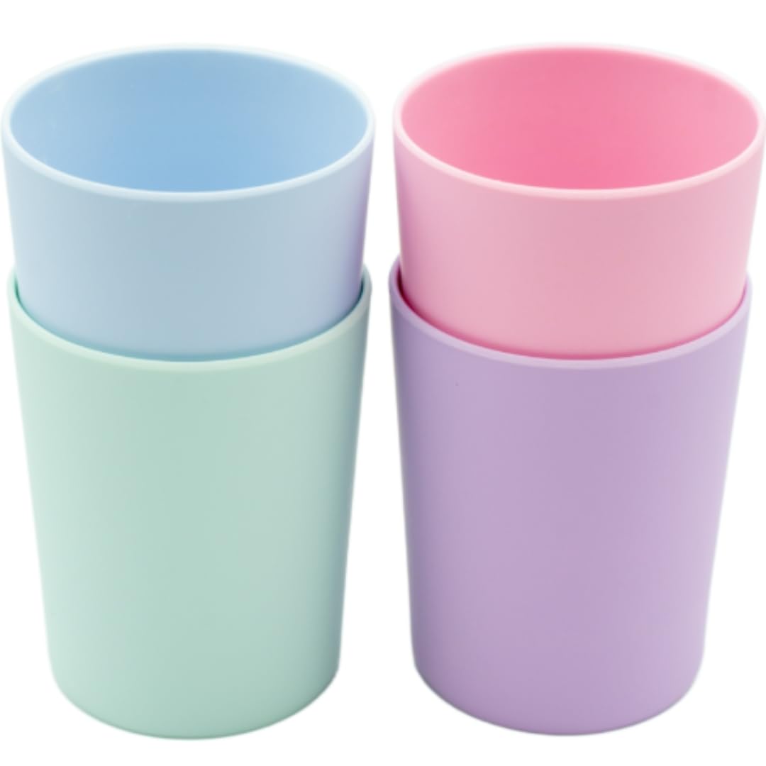 WeeSprout 10oz Pastel Bamboo Kids Cups